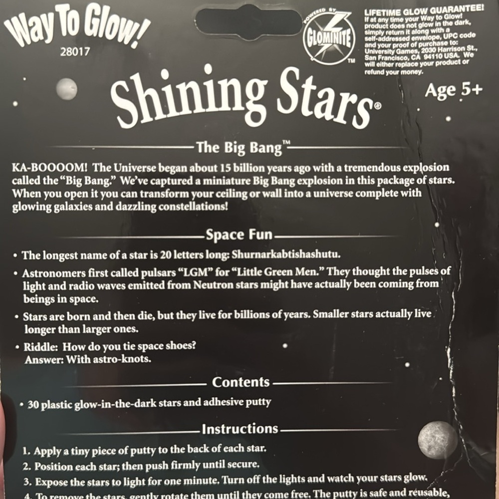 2 packs of 30 Way To Glow Shining Stars Glow in the Dark - Picture 2 of 2